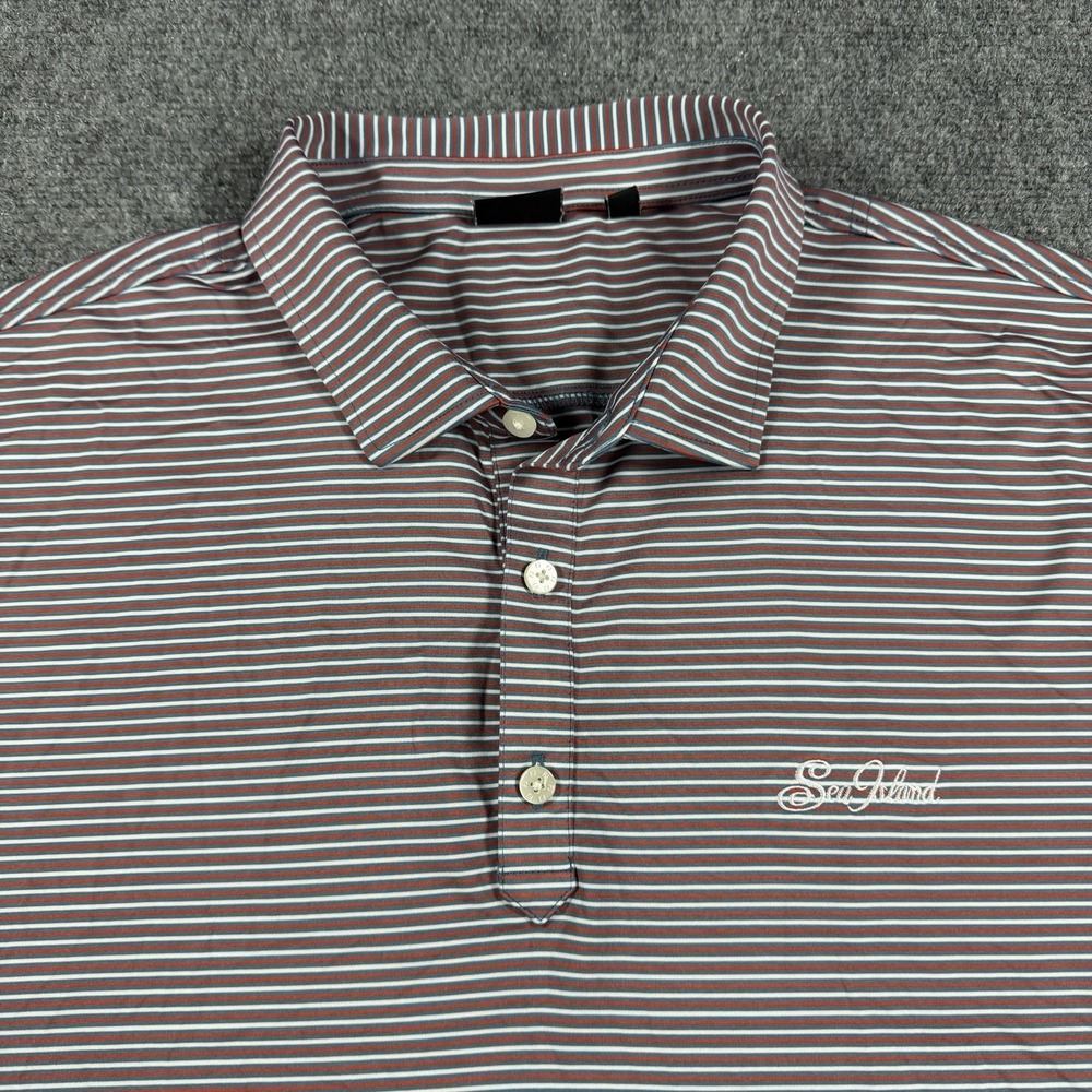FootJoy Sea Island Golf Polo Mens 2XL Striped Performance Stretch Preppy